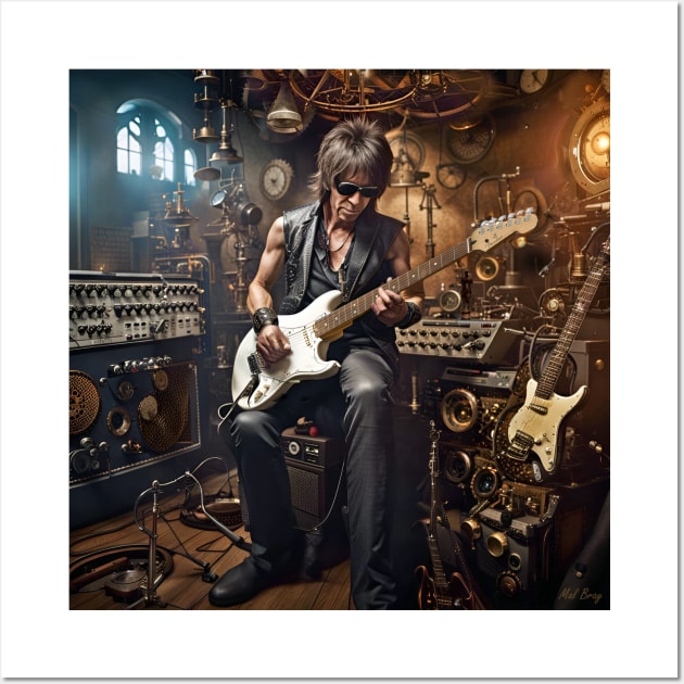 Jeff Beck Steampunk Wall Art by IconsPopArt